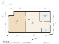 金色蓝庭1室1厅1卫58.2㎡户型图