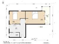 栖霞岭2室1厅1卫53.4㎡户型图