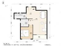 美好桂花星城2室2厅1卫75㎡户型图