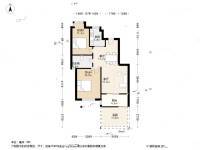 小城之春花苑2室2厅2卫84.6㎡户型图