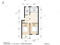水车河弄2室1厅1卫75.6㎡户型图