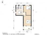 朝晖二区2室1厅1卫52.7㎡户型图
