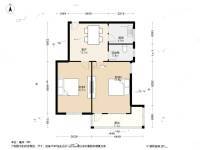 朝晖二区2室1厅1卫66.3㎡户型图