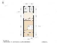朝暉二區1室1廳1衛43.1㎡戶型圖