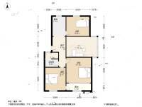 打铁关新村3室2厅1卫88.5㎡户型图