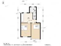 打铁关新村2室1厅1卫58.9㎡户型图