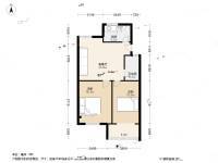 打铁关新村2室1厅1卫59.3㎡户型图