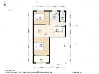 朝晖六区2室1厅1卫55.7㎡户型图