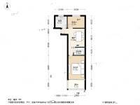 朝晖六区2室1厅1卫54.7㎡户型图
