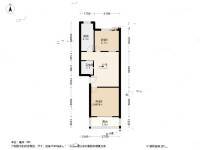 白泽弄2室1厅1卫64.3㎡户型图