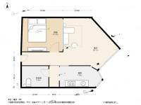 绿洲吉家1室1厅1卫60.9㎡户型图