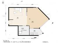 绿洲吉家1室1厅1卫54.9㎡户型图