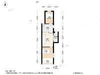 袁井巷2室1厅1卫53㎡户型图