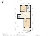 小河佳苑2室1廳1衛54.3㎡戶型圖