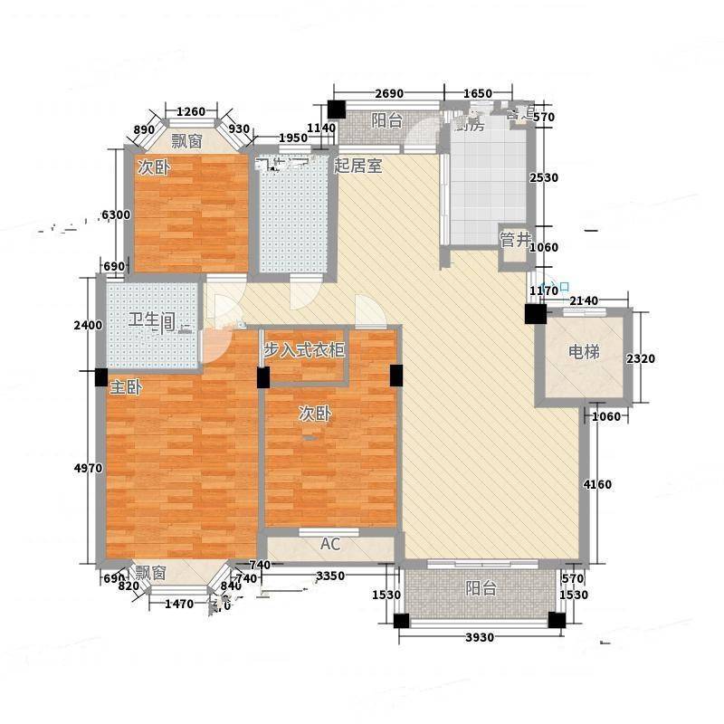 华铭文澜雅苑3室0厅0卫168㎡户型图