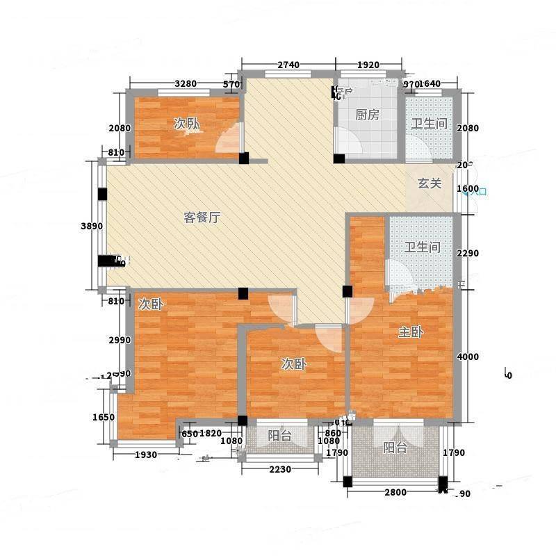 三江鸣翠桃源4室0厅0卫138㎡户型图