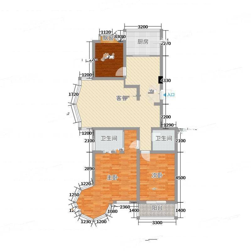 光辉岁月3室0厅0卫137㎡户型图