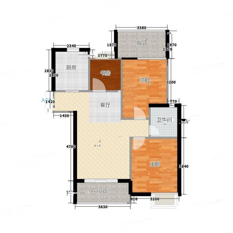 上东名筑3室0厅0卫95㎡户型图