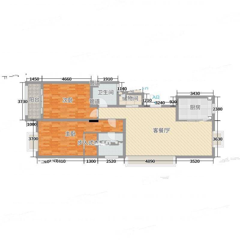 明月嘉苑2室0厅0卫124㎡户型图