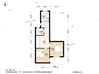 三里家园三区2室1厅1卫56.3㎡户型图