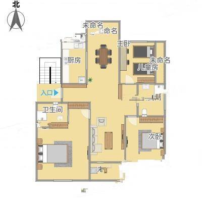 五福二苑3室0厅0卫151㎡户型图