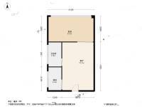 潮人汇1室1厅1卫44.2㎡户型图