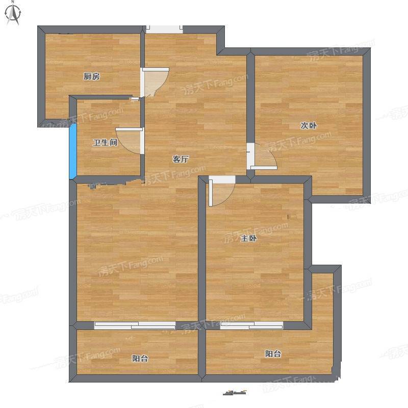 翠微新城2室1厅0卫90㎡户型图