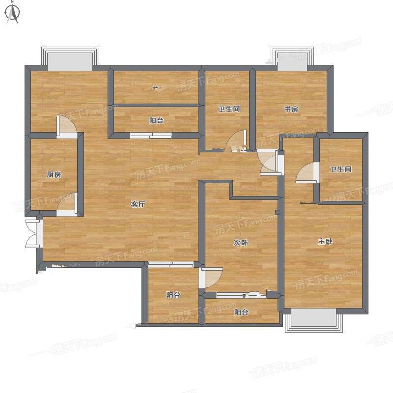 翠微新城3室1厅0卫110㎡户型图