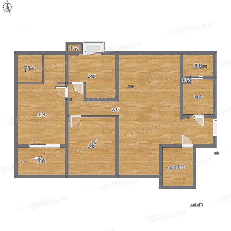 江山如画二期3室1厅0卫146㎡户型图