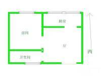 博学社区1室1厅1卫48㎡户型图