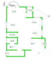 古田公寓3室2厅1卫130㎡户型图