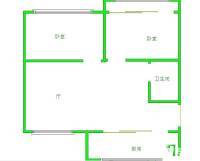 古田三星公寓2室1厅1卫80㎡户型图