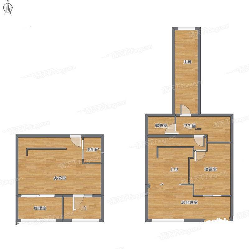 长城健吾公馆1室1厅0卫62㎡户型图