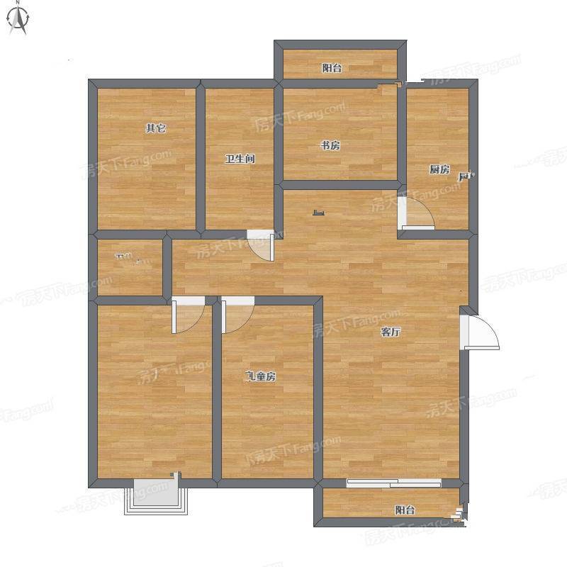 盛泰苑4室2厅0卫118㎡户型图