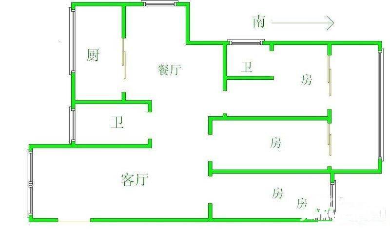 江汉市政小区4室2厅2卫140㎡户型图