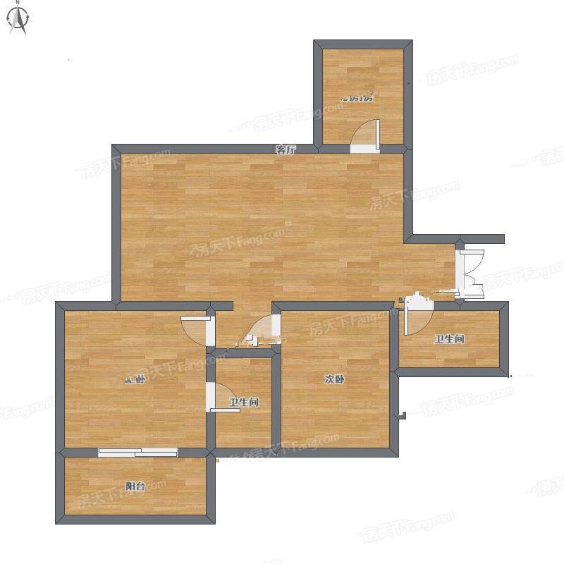 江山如画三期2室1厅0卫112㎡户型图