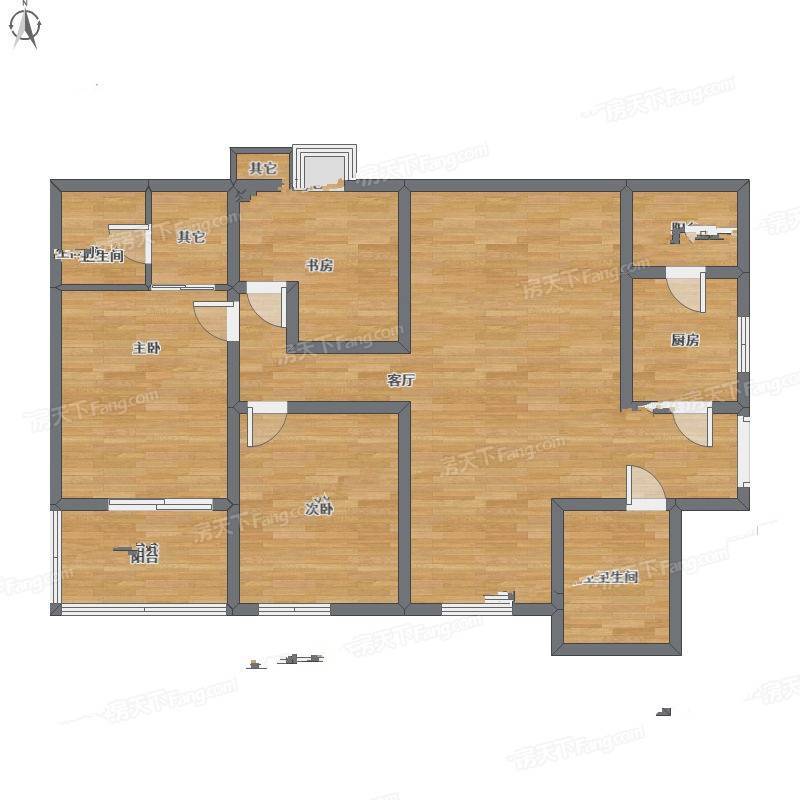江山如画三期3室1厅0卫123㎡户型图