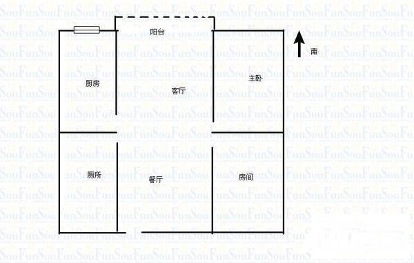 广货巷小区2室1厅1卫67㎡户型图