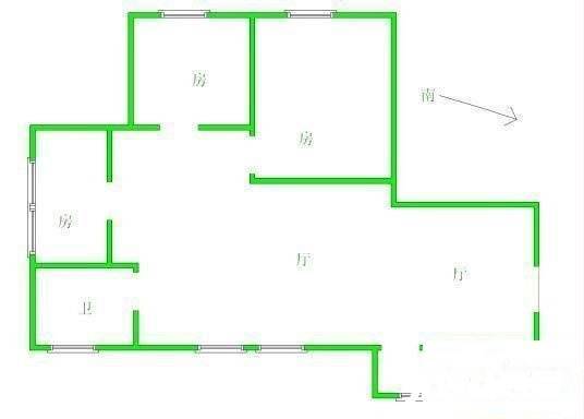 燕山小区3室2厅1卫85㎡户型图