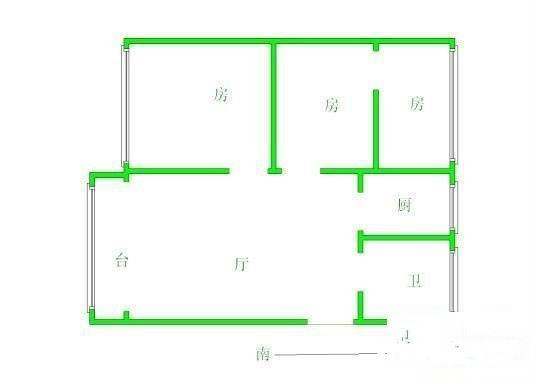 燕山小区4室2厅1卫136㎡户型图