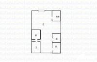 香港路农行综合大楼2室2厅1卫75㎡户型图