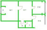 朗星小区2室2厅1卫90㎡户型图