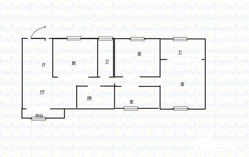 南湖半岛花园4室2厅2卫160㎡户型图