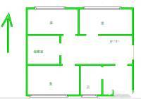 彭刘杨城市花园3室1厅1卫83㎡户型图