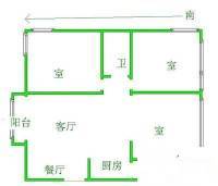 徐东铁路小区3室2厅1卫132㎡户型图