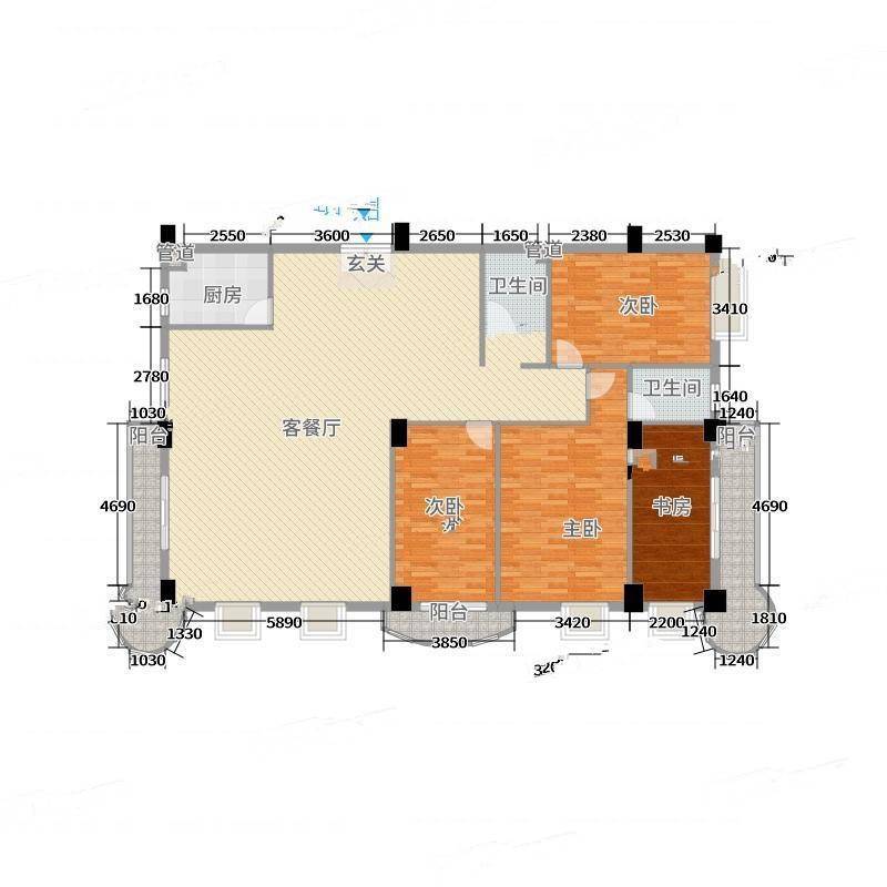 暨济春天园4室0厅0卫228㎡户型图