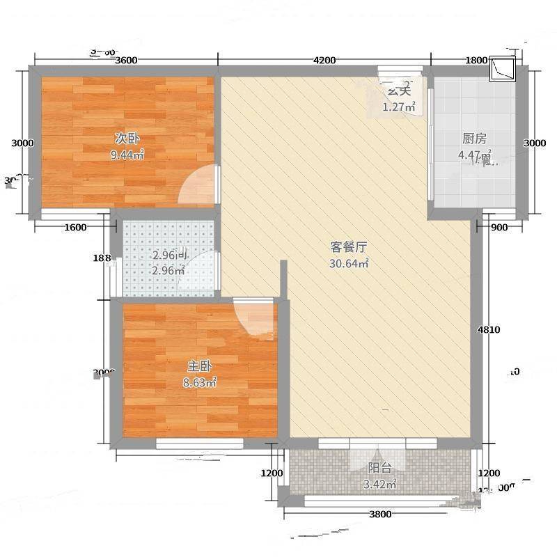 未来寓2室0厅0卫74㎡户型图