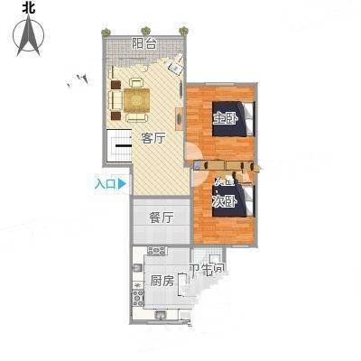 丽景雅苑2室0厅0卫72㎡户型图