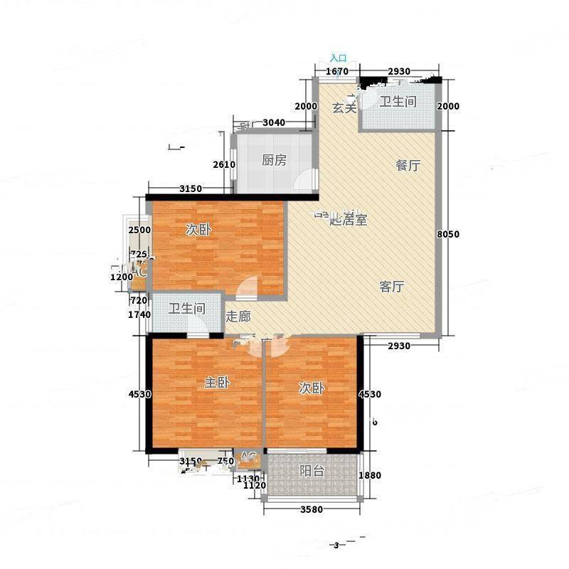 江山如画三期3室0厅0卫165㎡户型图