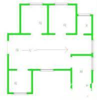 香港路农行综合大楼3室2厅1卫132㎡户型图